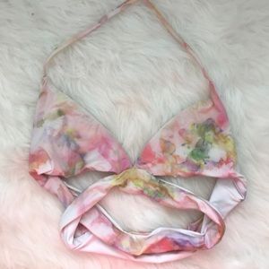 Crisscross bathing suit top